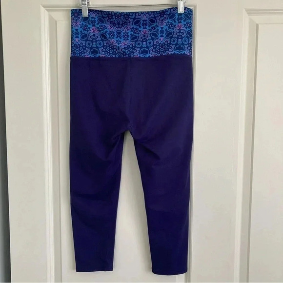 Fabletics Crop Leggings foldover Waistband Navy Small - Picture 2 of 7